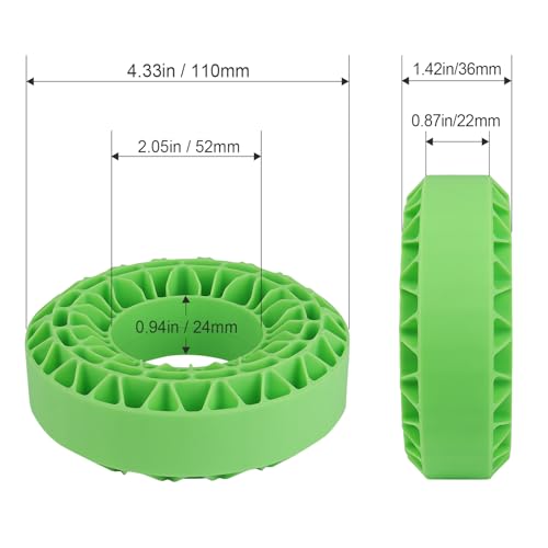 HobbyPark 1.9 Tires Silicone Inserts Foam fit 118-122mm for 1/10 Scale RC Crawler Trucks Wheel Tires, Super Soft, 4pcs (Green) - color: Green