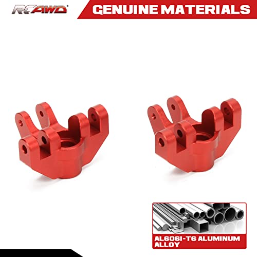 RCAWD Spindle Set Front Steering Blocks LOS244004 for Losi 1/8 LMT Upgrade Parts Red - color: Red
