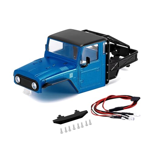 RC Spare Part Compatible with TRX4M for Defender for Bronco Hard Body Shell with Cage for 1/18 RC Crawler Car Upgrade Accessories(Blue) - size: Blue