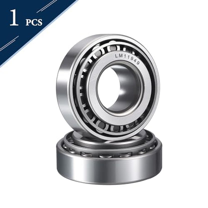 LM11949/10 Tapered Roller Bearing Cone and Cup Set | 0.75" Bore 1.781" OD 0.655" Cup Width, Chrome Steel Taper Bearings Set, ABEC-3 - size: LM11949/LM11910