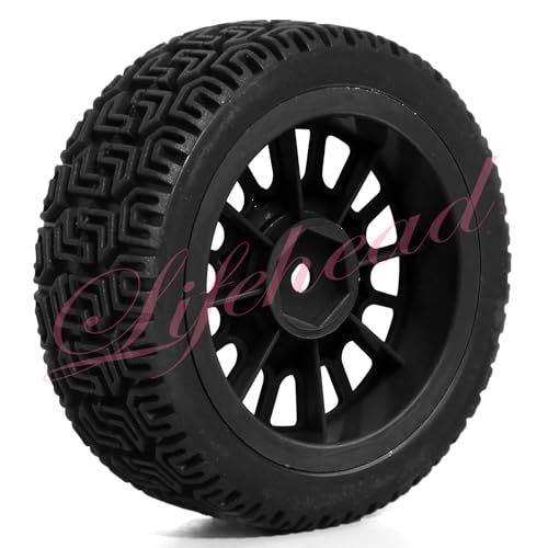 Lifehead 2.68 inch RC On Road Racing Car Tires and Wheels for 1/10 RC On-Road Touring Drift Car HSP Tamiya XV01 TT01 TT02 HPI Kyosho FAZER MK2 /12mm Hex - color: Black 2