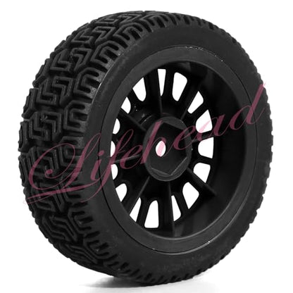 Lifehead 2.68 inch RC On Road Racing Car Tires and Wheels for 1/10 RC On-Road Touring Drift Car HSP Tamiya XV01 TT01 TT02 HPI Kyosho FAZER MK2 /12mm Hex - color: Black 2