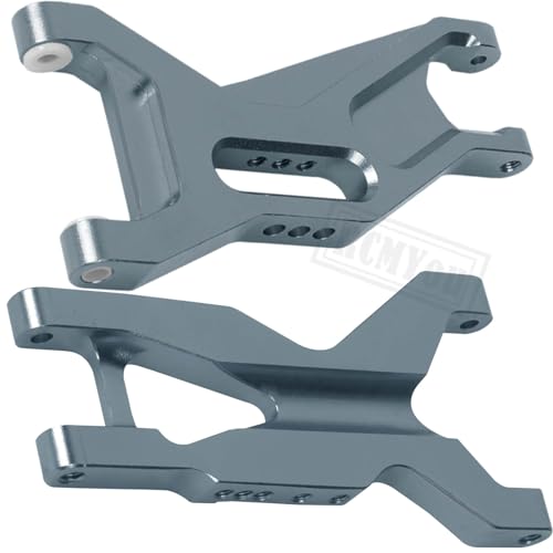 RC Aluminum Suspension A-Arms Upgrades Part for 1/10 Slash 2WD,Alloy Front Rear A Arms Swing Arms Hop Ups w/Tie Bar,Replace 2555,3631,2532,Titanium