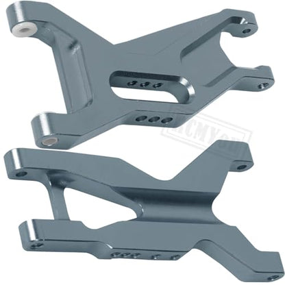 RC Aluminum Suspension A-Arms Upgrades Part for 1/10 Slash 2WD,Alloy Front Rear A Arms Swing Arms Hop Ups w/Tie Bar,Replace 2555,3631,2532,Titanium