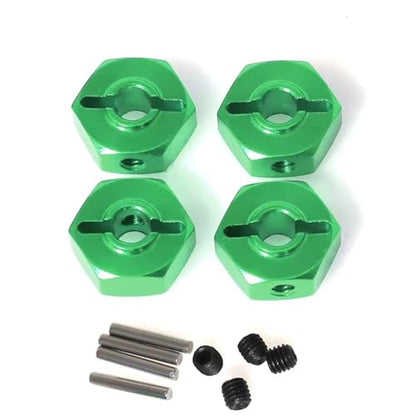 Compatible with LOSI for Mini for LMT 4X4 1/18 RC Brushed Monster Truck Car Upgrade Parts Connectors Hexagon 12mm Kit Green RC Accessories