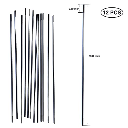 M3 9.84Inch Pushrod Connector 304 Stainless Steel Rod Linkage DIY Parts for RC Model Airplane Helicopter Boat Car 12Pcs - size: M3x9.84"