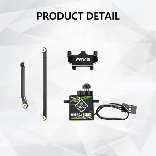 CR18P Servo Upgrade 1kg Metal Gear Servo with 20T Servo Arm Steering Link Servo Mount Steering Set for HobbyPlus Arktos 6x6 Furitek FX118 CR18P Upgrades 1/18 RC Crawler