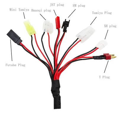 NiMH NiCd Battery Charger Universal RC Battery Charger for (2-10S) 4.8V 7.2V 8.4V 9.6V, RC Car Charger for Traxxas Battery Pack 2.4V-12V ,AC-DC Plug Charger, Airsoft Battery Packs