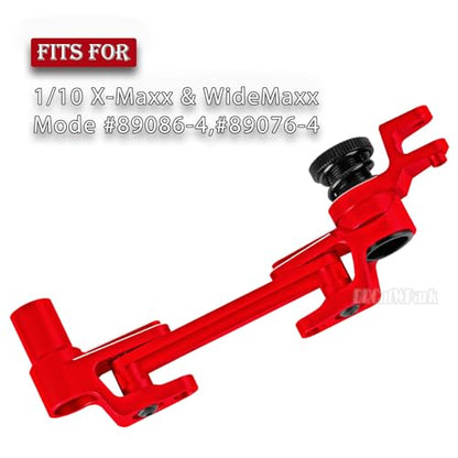 Aluminum Tie Rod & Servo Horn Upgrades Part for 1/10 WideMaxx/X-Maxx,RC Fixed Link Steering Servo Arm,RC Truck Mode #89086-4,#89076-4,Red - color: Red - (Tie Rod & Servo)