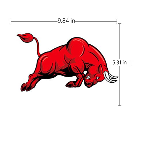 6 inches Car Stickers Vinyl Decal with UV Coating, Angry Bull Fashion Personality, 2PCS (Style 1) - style: Style 1