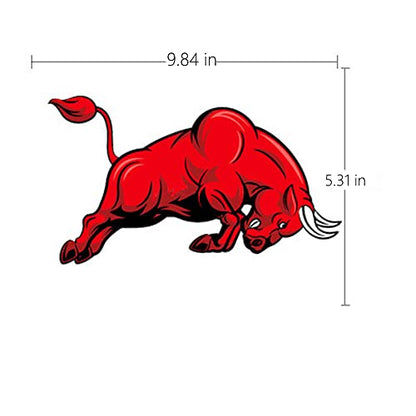 6 inches Car Stickers Vinyl Decal with UV Coating, Angry Bull Fashion Personality, 2PCS (Style 1) - style: Style 1
