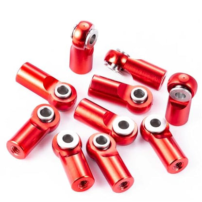 10Pcs/Set Metal M2.5 Link Tie Rod End Ball Joint for RC Model Car Boats Airplane Linkage Replacement Parts RC Links Linkage(Red) - color: Red