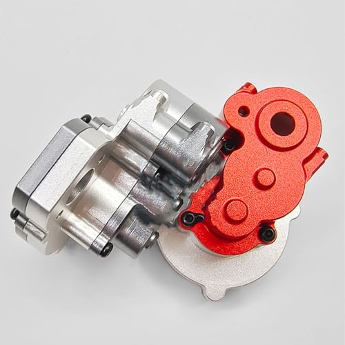 RC Metal Transmission Center Gearbox Case with Gear for FMS FCX18 LC80 1/18 RC Crawler Car Upgrades Parts Complete Gearbox Transmission Case for FMS FCX18 Accessories (Sliver) - color: Sliver