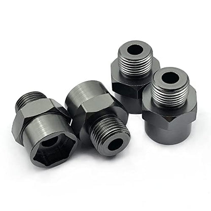 FainWan 4Pcs Aluminum 12mm Turn 17mm Wheel Hex Hub Conversion Adapter for 1/10 RC Car Upgrade Parts