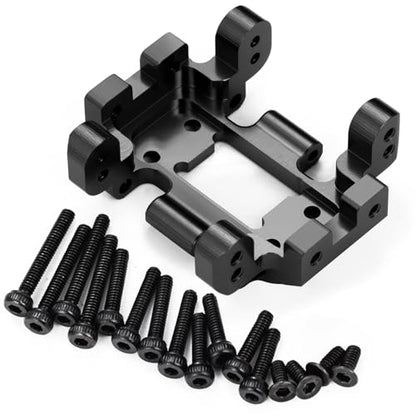 RCHUBAM Center Skid Plate Transmission Mount for 1/18 Redcat Ascent (Black) | CNC-Machined Aluminum Skid Plate,RC Rock Crawler Upgrades Parts - style: Black