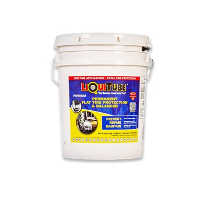 Premium Heavy Duty Tire Sealant - Permanent Flat Tire Protection for Industrial On and Off Road Tires - Maintain Air Pressure, Balance - Seal Up to 3/4"" Punctures and All Slow Leaks (5 Gal) - size: 5 gal
