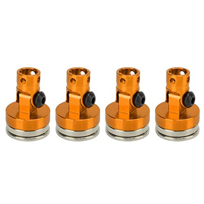 Keenso Light Aluminum Alloy RC Magnetic Body Post Set, Improve The Appearance of Your RC Car, 4 Pieces of RC Body for 1/8 1/10 Fans of Remote Control Vehicles (#1) (#2) (#3) - color: Orange