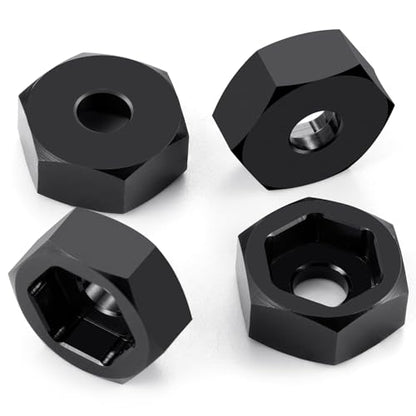 4Pcs 8mm to 12mm Wheel Hex Hub Adapters | Aluminum Alloy, Big Wheel Conversion Kit, For 1/16 Losi Mini-B, For 1/18 Losi Mini-T 2.0, Off-Road Car RC Truck