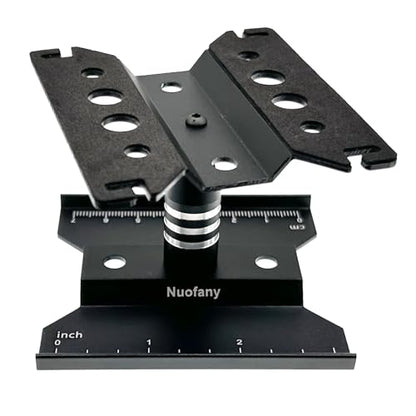 RC Car Aluminum Repair Workstation 360 Degree Rotation Lift Lower Work Stand w/Screw Trayfor SCX24 TRX4M FCX24 1/16 1/18 1/24 Scale RC Truck Crawler Buggy (Black) - style: Black