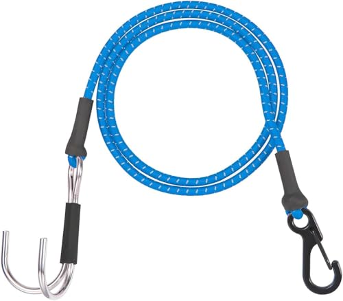 1/10 RC Crawler Elastic Force Escape Rope,with Rescue Trailer Hook Kinetic Winch Strap for Axle-Mounted SCX10 TRX4 D90 Upgrade Parts Tow Line (Blue) - color: Blue