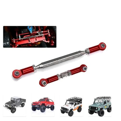 RC Car Rod Linkage Compatible with MN D90 D99 for MN-90 FJ-45 Metal Adjustable Steering Linkage Servo Link Pull Rod Turnbuckle 1/12 RC Car Crawler