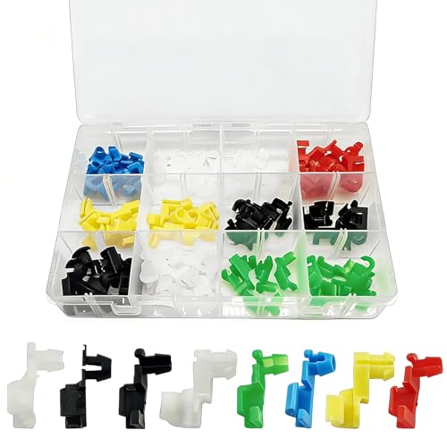 80PCS Door Lock Rod Car Clips Assortment Kit, Door Install Tailgate Handle Rod Clips, Left Right Door Handle Rod End Clip Retainer, Car Accessories Compatible with Most Vehicles