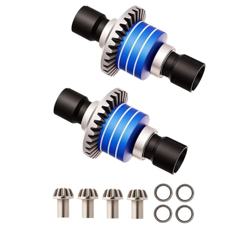 45# Steel Front Rear Differential Diff Input Gear Set for 1/16 H16BM H16PL H16DR H16207 16208 16209 16210 H16 1/14 14301 14302 14209 14210 Series Upgrades Part Blue - color: Blue