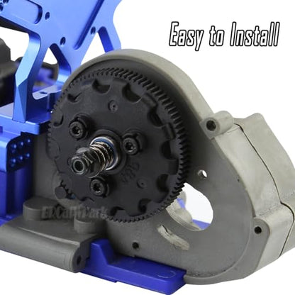 RC 48P Spur Gear (76T 83T 86T 90T) Upgrades Part for 1/10 Slash/Rustler/Stampede/Bandit 2WD (VXL),w/Slipper Clutch & Transmission Gear & Slipper Rebuild Kit & Pressure Plate,Titanium - color: (76t 83t 86t 90tgear) - Titanium
