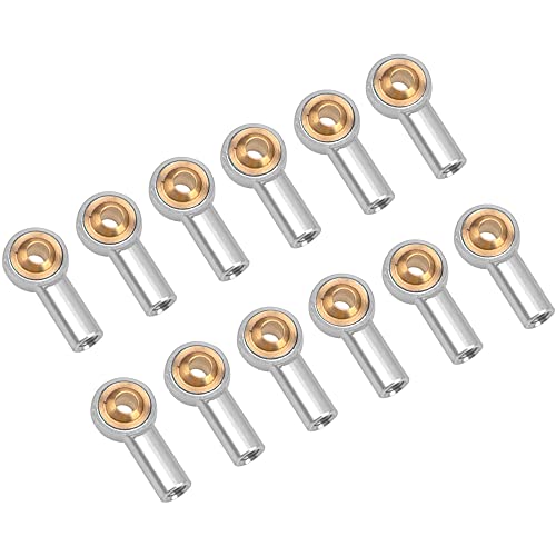 12Pack Vgoohobby Metal M3 Tie Rod End Ball Holder RC Joint Link Ball Head Holder CW Compatible with HSP Traxxas HPI Axial Redcat Racing 1/10 RC Car Truck Buggy Crawler (Silver) - color: Silver