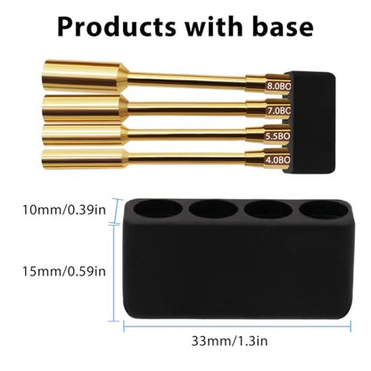 4.0mm 5.5mm 7.0mm 8.0mm Hex Nut Driver Head for 1/4" Drive Drill Screwdrivers Bit Electric Screwgun/Power Drill RC Repair Working 4 PCS