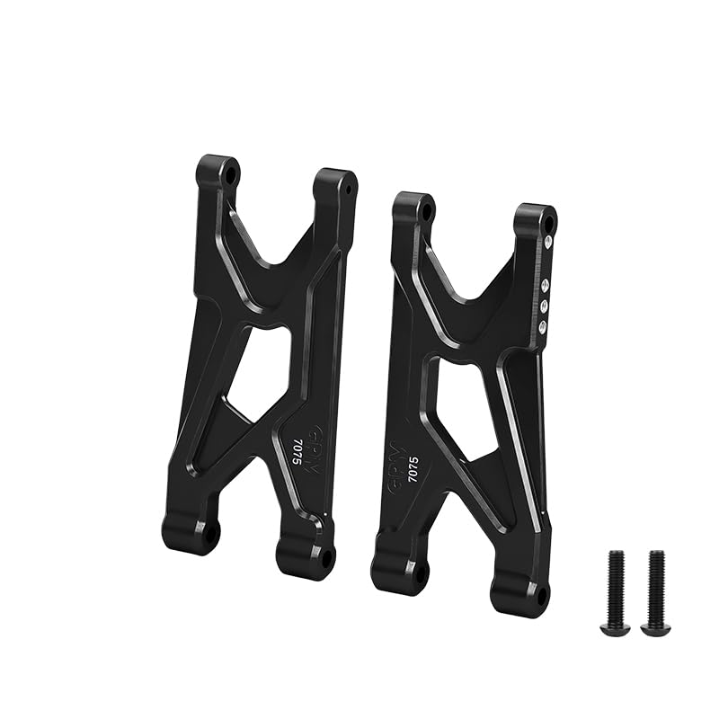 GPM Upgrades Aluminum 7075 Rear Suspension Arms for 1/10 Gorgon 4X2 Mega 550 Brushed Monster Truck Rtr-Ara3230St1 (black)