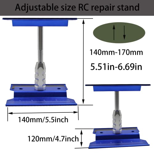 RC Car Repair Work Stand Repair Tool Set 360 Degree Rotation and 523 PCS RC Screws Kit & RC Screwdrivers and Screws Pallet Kit for 1/8 1/10 1/12 1/16 1/18 RC Car Truck Buggy Vehicle Scale Accessories
