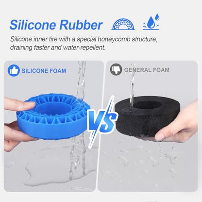 HobbyPark 1.9 Tires Silicone Inserts Foam fit 118-122mm for 1/10 Scale RC Crawler Trucks Wheel Tires, Super Soft, 4pcs (Navy Blue) - color: Navy Blue