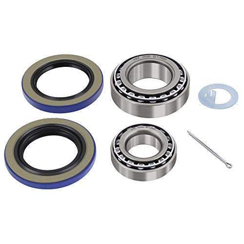 XiKe 1 Set Fits 5,200-6,000 lb Axles Trailer Wheel Hub Kit, Include 25580/20 ＆ 15123/245 Bearings, 21333TB, 22333TB /10-10, 10-36 Seal and Cotter Pin. | Includes 21333TB/10-10 Seal, 22333TB/10-36 Seal and Cotter Pin - size: 25580/20 ＆ 15123/245 + Seal ID