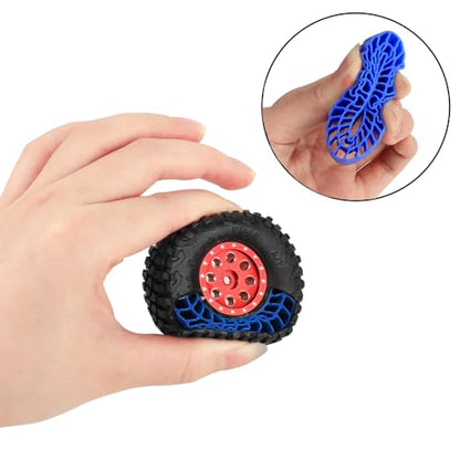 Silicone Rubber Inserts Fit 62-64mm*24mm 1.0" Tires for TRX4M Ascent-18 1/18 SCX24 AX24 1/24 Scale RC Crawler Upgrade (Blue) - color: Blue