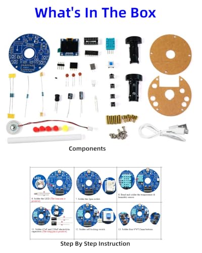 DIY Humidifier Soldering Practice kit, Complete Soldering Project kit with Components, PCB & Enclosure, Perfect for Electronics Enthusiasts & Beginners