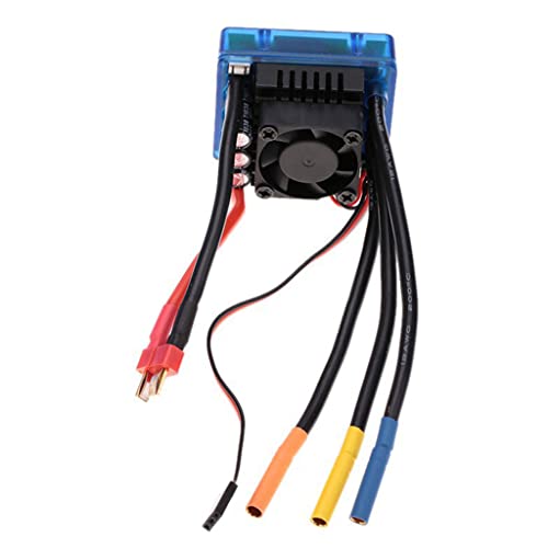 KingVal Replacement 3650 5200KV Brushless Motor Shaft 3.175mm with 80A Brushless ESC and Program Card Combo Compatible with 1/10 RC Car - size: 5200KV