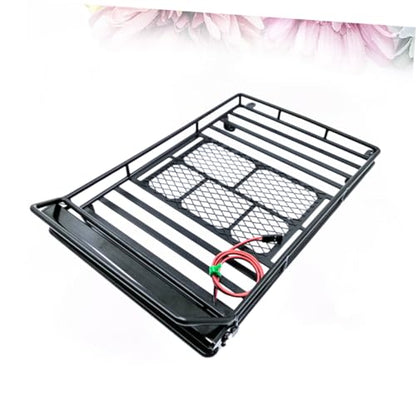 Car Roof Luggage Holder Rack Light Crawler Storage Shelf Simulation Climbing Vehicle Accessory for Outdoor Adventures - size: 24.80X14.10X2.30CM