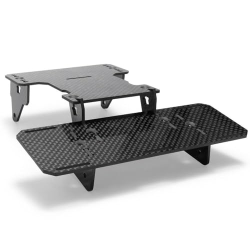 RC Crawler Battery Tray Front Mount 1/10 Scale Carbon Fiber Low Center of Gravity Compatible with Axial SCX10 II 90022 90027 90046 90047
