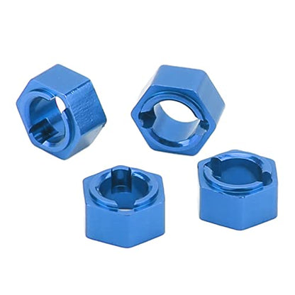 7mm Hex Combiner, Wheel Hub Hex Adapter Aluminum Alloy RC Wheel Hex Drive Adapter Compatible with FMS FCX24 1/24 RC Car (Blue)