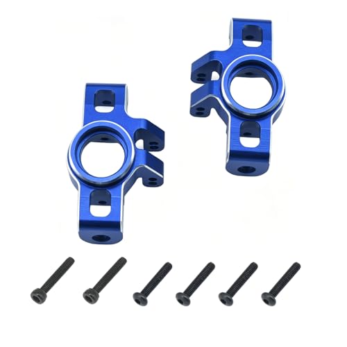 Aluminum Upgrade Parts Set for ARRMA 1/16 Mini Kraton 3S, Front/Rear Upper/Lower Arm, Gearbox Cover, Wing, Steering Link (Blue Front Hub/Knuckle Arm) - color: Blue Front Hub/Knuckle Arm