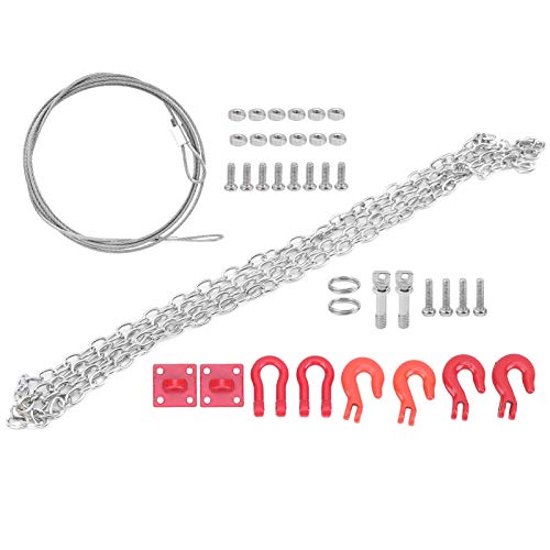 Fydun Rc Car Universal, 1 24 Winch Rope Model Accessories Tow Strap Rc Chain 10 Scale Vehicle Scale Buckle Trailer Chain