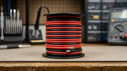 EvZ 10 Gauge Silicone Wire, 33ft 10AWG Ultra Flexible 2 Conductor Parallel Cable, Tinned Copper High Temp Resistant (-60°C to +200°C), Red Black 2 Pin Power Cord for RC, Solar, Battery & LED Strips - size: 10AWG