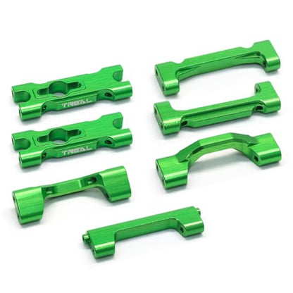 TREAL Aluminum 7075 Chassis Cross Brace Set (7pcs) for 1/18 Mini LMT Monster Truck(Green) - color: Green