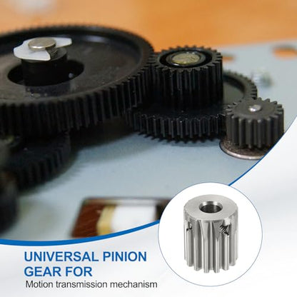uxcell 1 Mod 14T Spur Gear 6mm Bore, 304 Stainless Steel Pinion Gear, 20°Pressure Angle, for Spur Rack and RC Model Car or Motor DIY - size: 1 Mod 14T, 6mm