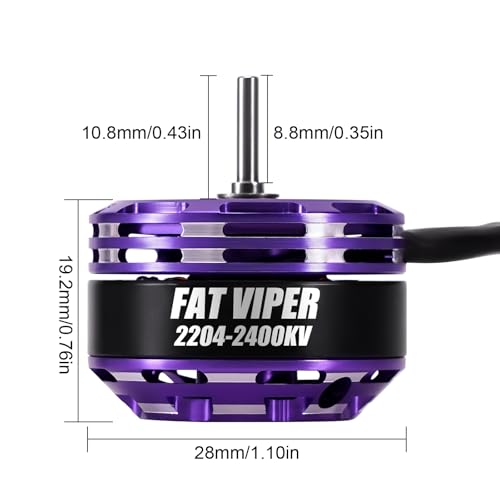 INJORA Fat Viper 2204 Brushless Outrunner Motor & Transmission for TRX4M - size: 2400KV Motor with Transmission