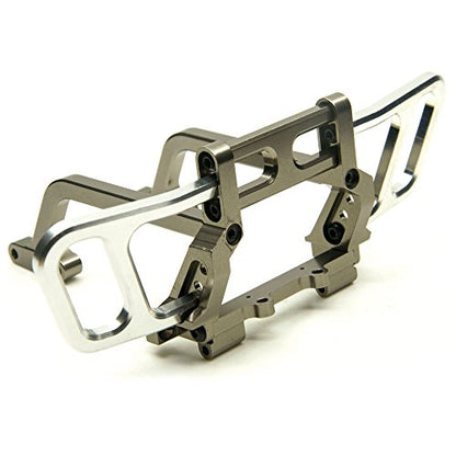 RCLIONS Aluminum Metal Front Bumper Bull Bar for Axial Wraith 1/10 RC Crawler Car Upgrades(Titanium Color)