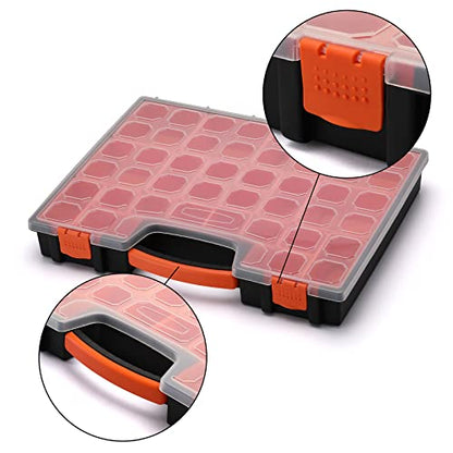 Multi-Purpose Toolbox, Professional Organizer with 24 Bin Compartments, Box Organizer for Hardware, Screws, Bolts, Nuts, Nails, Tools, Arts - size: 1 PCS Multi-Purpose Toolbox