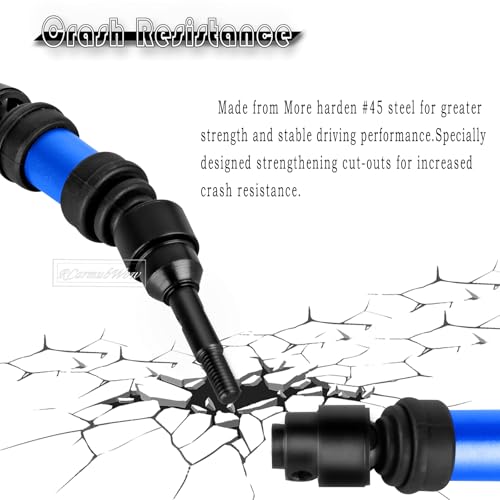 RC Upgrade Parts for Mini Slash 4X4,Mini Rally VXL Ford RS200(#108164-1#108046-1),RC Front Rear Driveshafes CVD Axles,Turnbuckles Camber Links,Replaces #10850#10843,Navy Blue - color: Red(1set)