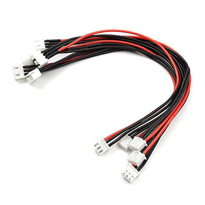 JST-XH 2S Balance Plug Extension Lead Wire 200mm 5 PCS for LiPo Battery Balance Charging 22AWG Silicone
